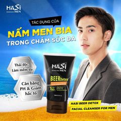 Sữa rửa mặt nam HASI BEER DETOX