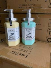 Dầu gội xả biotin & collagen LACTUS 650ml