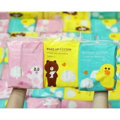 Bông tẩy trang Gấu Vịt thỏ 200 miếng