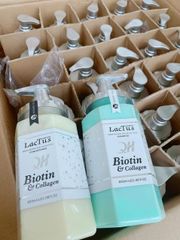 Dầu gội xả biotin & collagen LACTUS 650ml