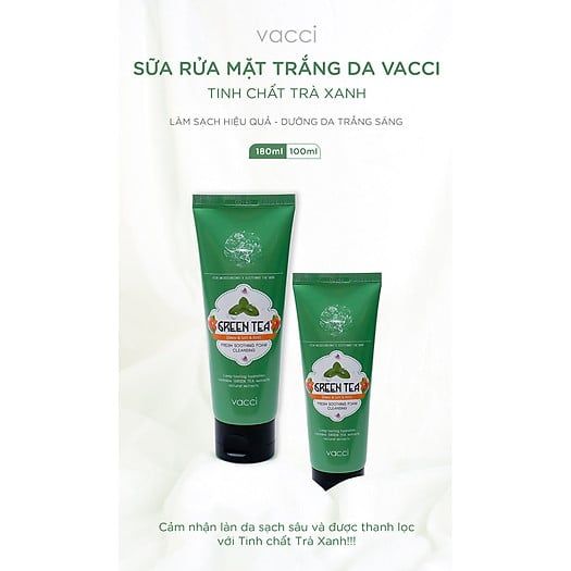 Sữa rửa mặt trà xanh VACCI