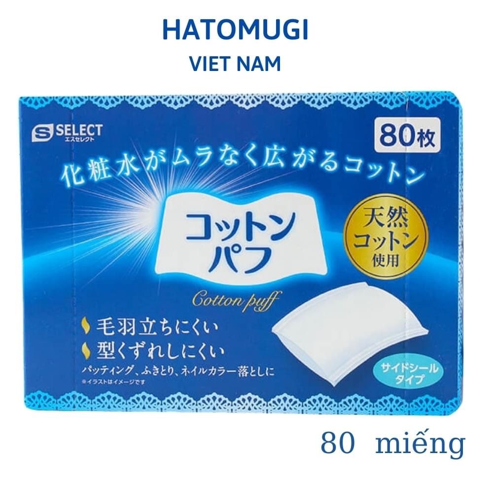 Bông tẩy trang mép hàn S SELECT - hộp 80 miếng