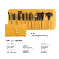 Bộ Cọ Trang Điểm Vàng Vacosi BC10 24 Cây