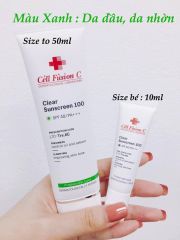 kem chống nắng CELL FUSHION Xanh