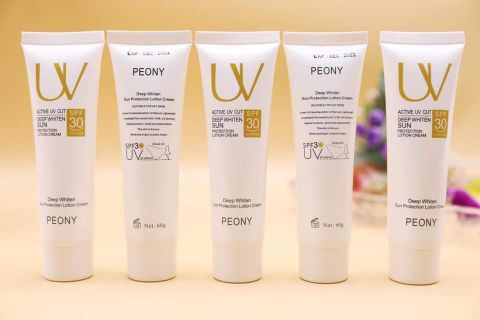 Kem chống nắng PEONY WHITE COLLAGEN vật lý siêu mịn NANO.
