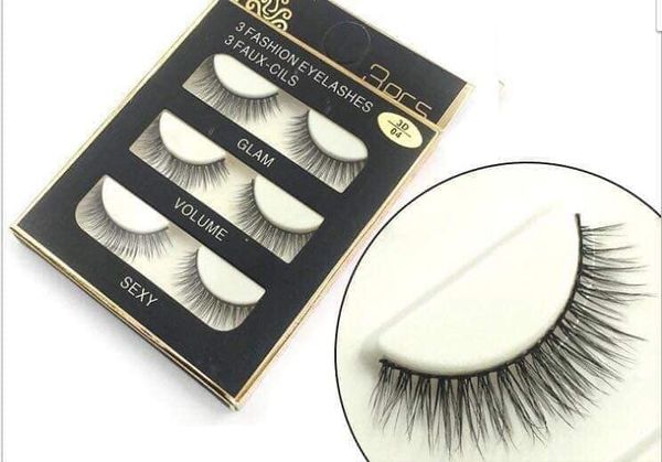 Mi giả 3D 3pcs đen