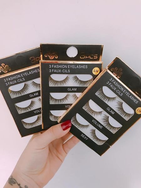 Mi giả 3D 3pcs đen