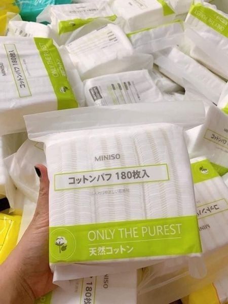 Bông tẩy trang Miniso 180 miếng