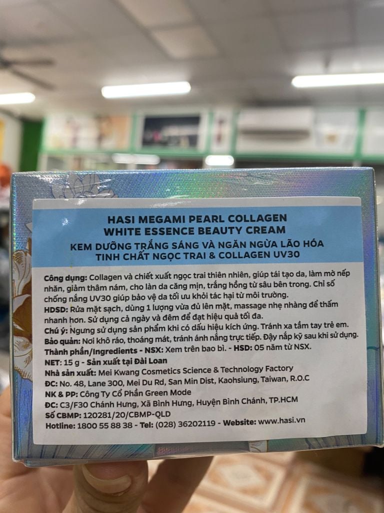 Kem dưỡng trắng sáng và ngăn ngừa lão hoá tinh chất ngọc trai và Collagen UV Hasi