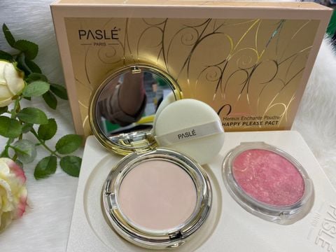 Sét phấn bột nén siêu mịn  PASLE HAPPY PLEASE PACT SET