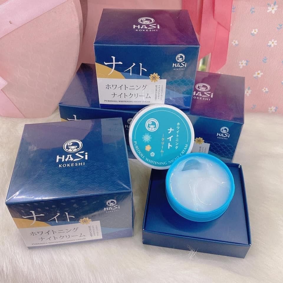 Kem dưỡng trắng da ban đêm ( Collagen và hoa nhung tuyết ) Hasi