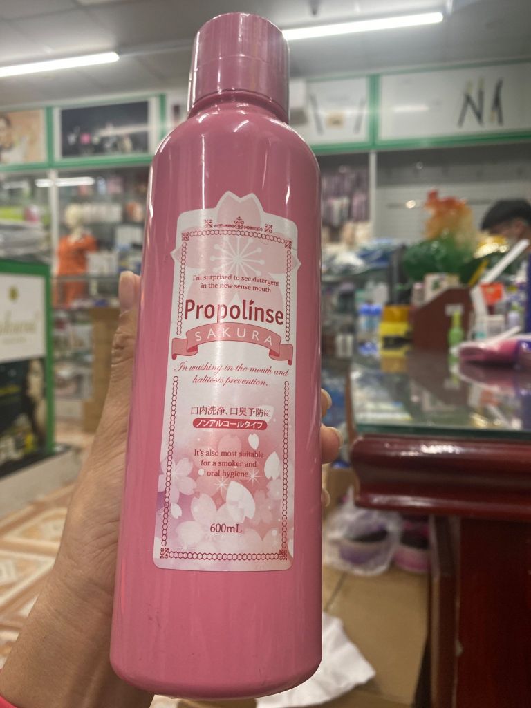 Nước súc miệng Nhật PROPOLINSE chiết xuất từ SAKURA ( màu hồng)