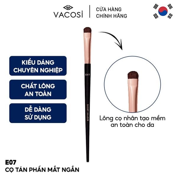 Cọ phấn mắt đầu ngắn E07 VACOSI