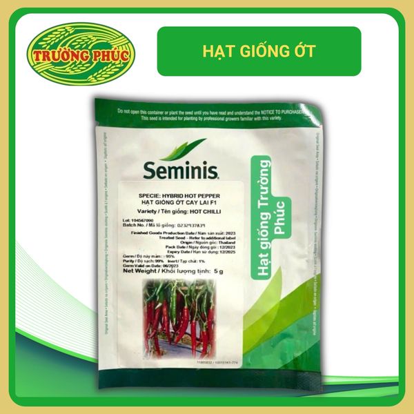  Ớt cay lai F1 Seminis Hot Chilli (5g) 