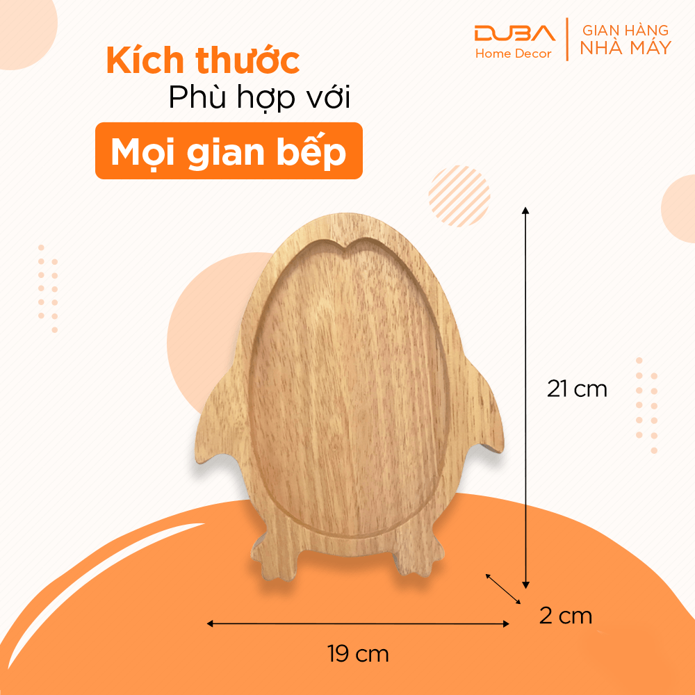 Khay rubber quả thông 20x13cm màu tự nhiên