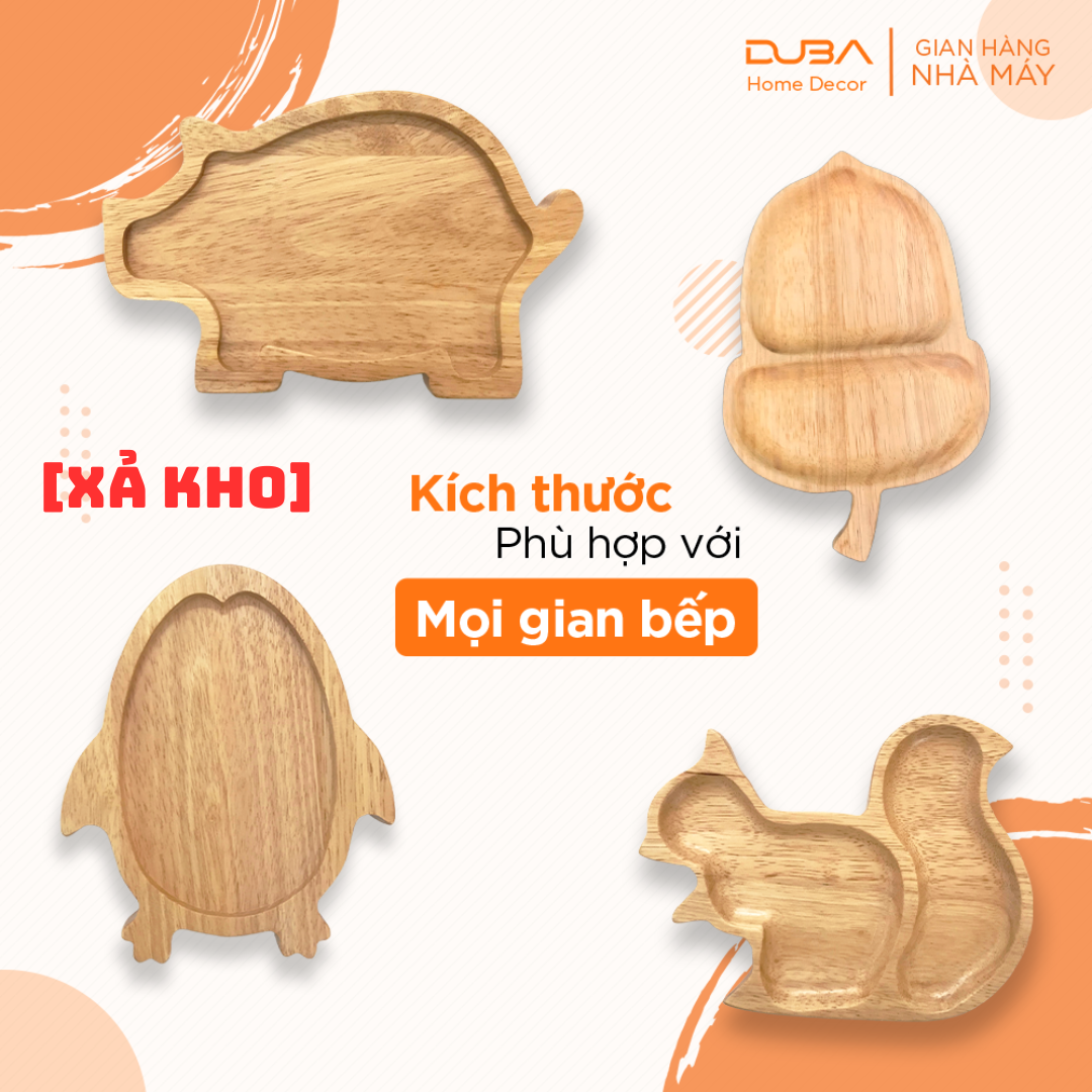 Khay rubber quả thông 20x13cm màu tự nhiên