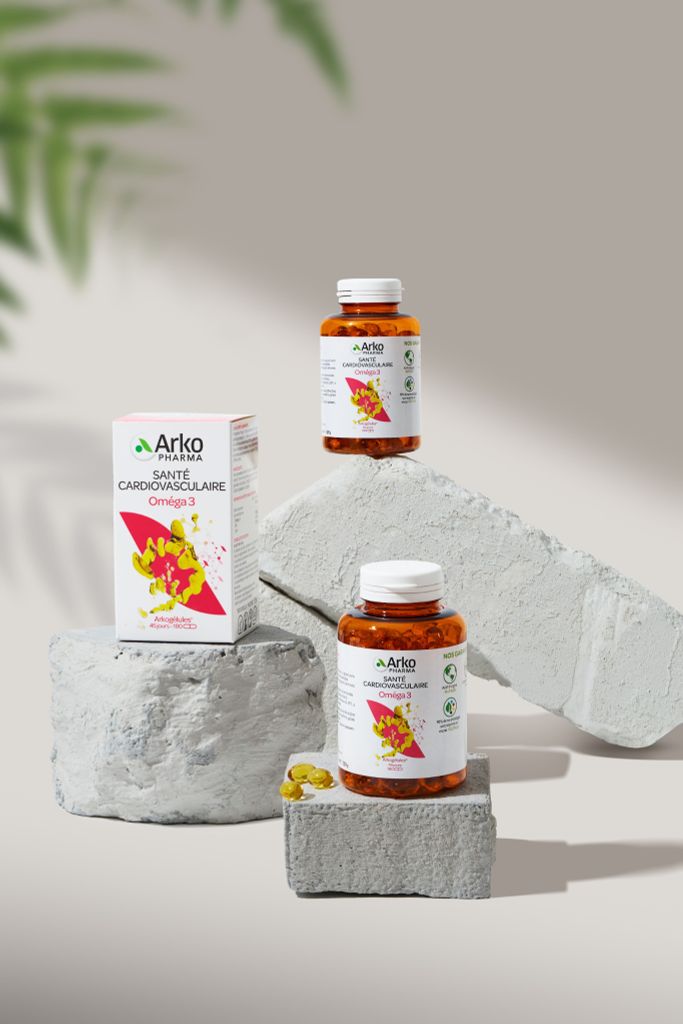 TPBVSK Arkopharma ARKOGELULES OMEGA 3 - Viên uống Omega 3 hỗ trợ tăng cường sức khỏe tim mạch (hộp 180 viên)