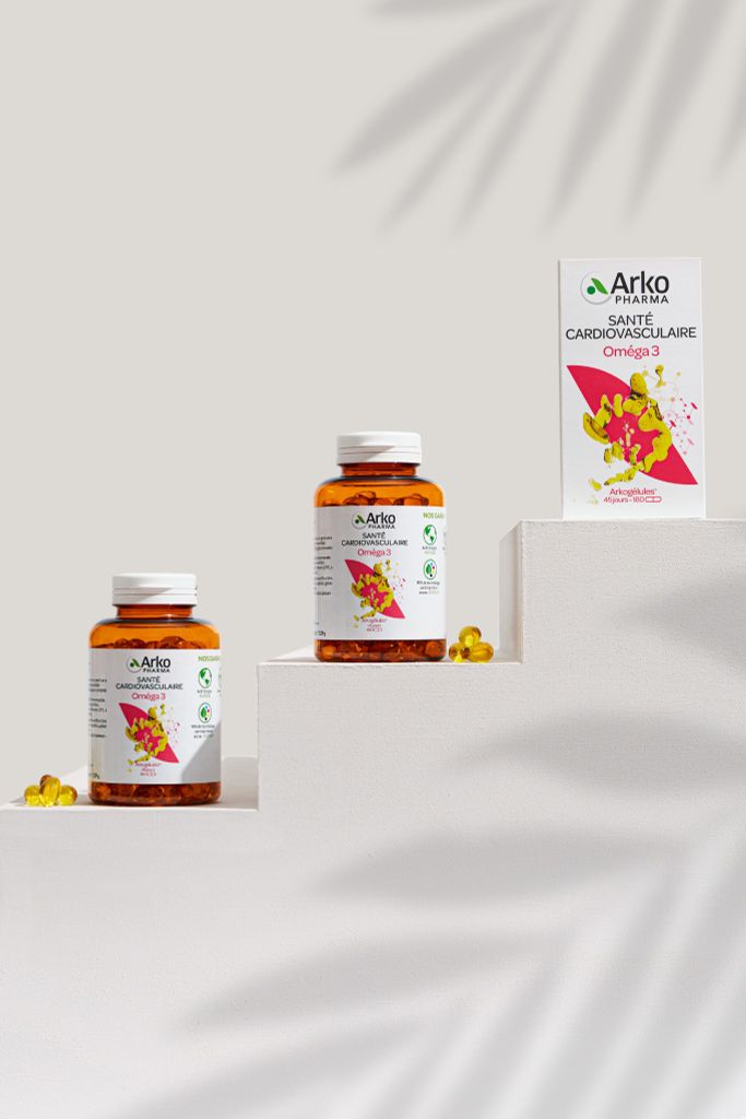 TPBVSK Arkopharma ARKOGELULES OMEGA 3 - Viên uống Omega 3 hỗ trợ tăng cường sức khỏe tim mạch (hộp 180 viên)