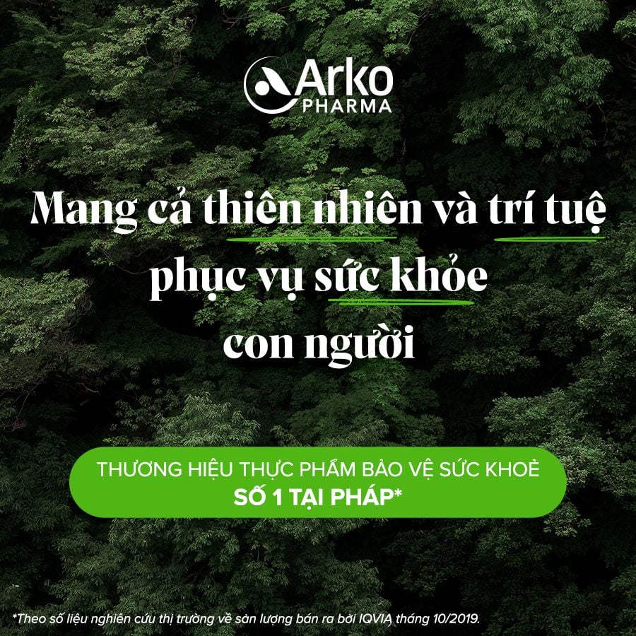 TPBVSK Arkopharma ARKOFLUIDES GINKGO BILOBA - Nước uống bổ não giúp tăng cường tuần hoàn máu não, hỗ trợ tăng cường trí nhớ (hộp 20 ống)
