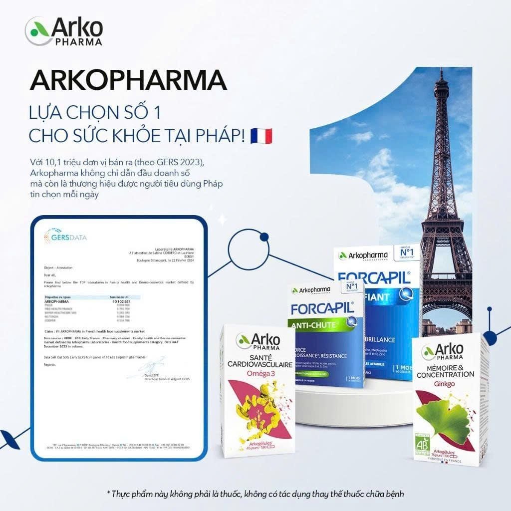 Combo 2 TPBVSK Arkopharma ARKOFLUIDES DETOXIFIANT HEPATIQUE - Nước uống giải độc gan, hỗ trợ tiêu hoá (Hộp 20 ống)