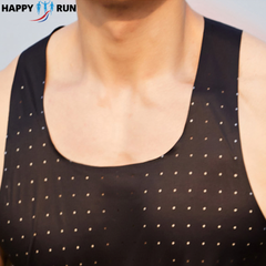 Áo chạy bộ Singlet Racing Nam HappyGo