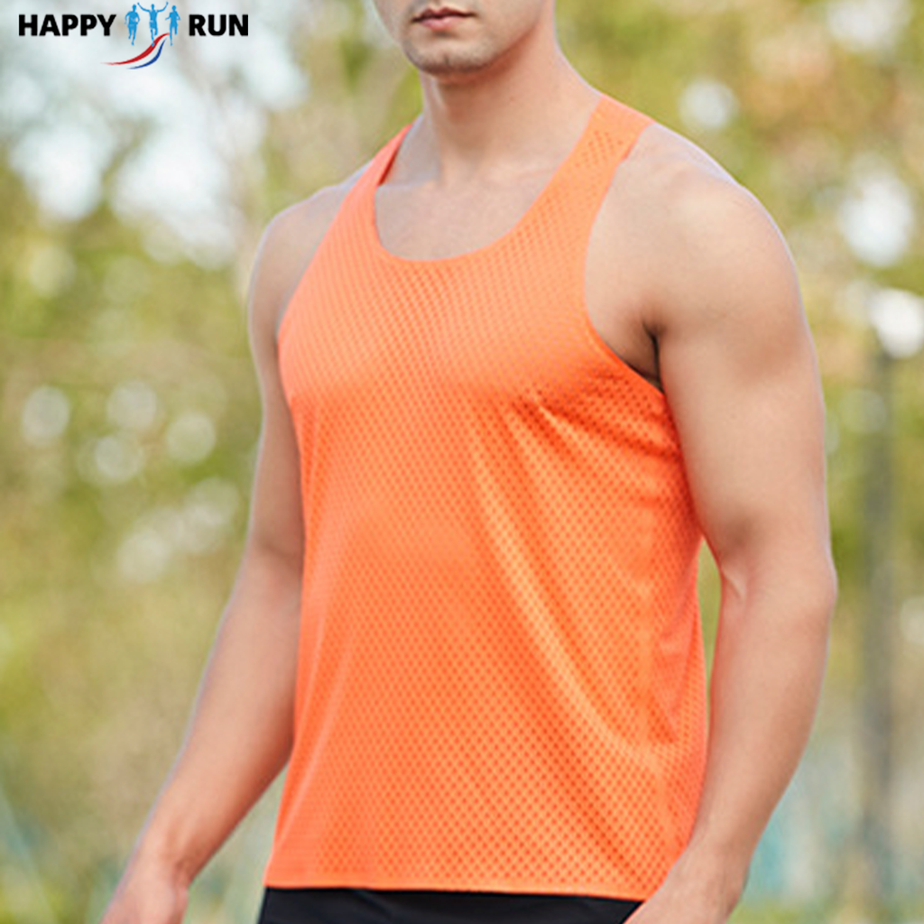 Áo Singlet chạy bộ nam HappyGo