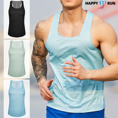 Áo chạy bộ Singlet Racing Nam HappyGo