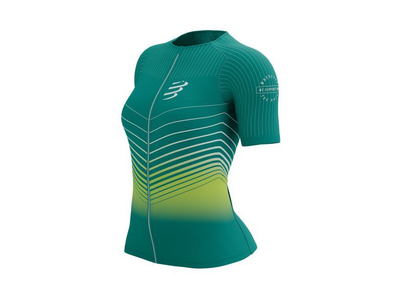 Áo ngắn tay nữ ba môn phối hợp Compfressport Postural Aero SS Top