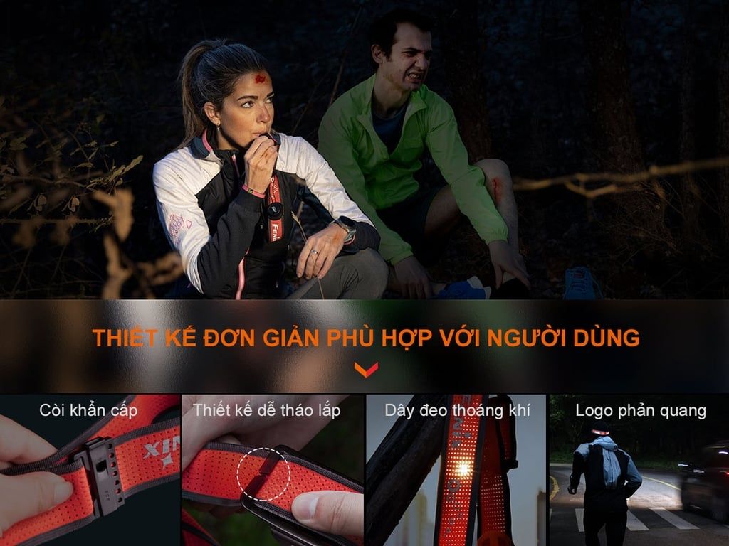 Đèn pin chạy bộ Fenix HM65R-T V2.0 sáng 1600 lumens chiếu xa 170m