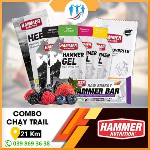 Combo dinh dưỡng trail 21 km Hammer Nutrition