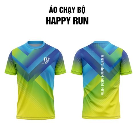 Áo ngắn tay chạy bộ nam/nữ Happyrun