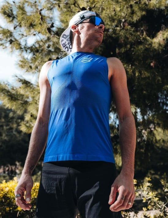 Áo Singlet nam chạy bộ Compressport Pro Racing Singlet