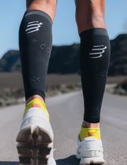 Bó Calf Chạy Bộ CompresSport R2 Oxygen Đen