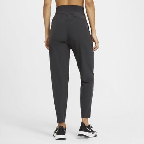 Quần Bó Thể Thao Chạy Bộ Nữ Nike Mid-Rise Crop - Đen - NIKE