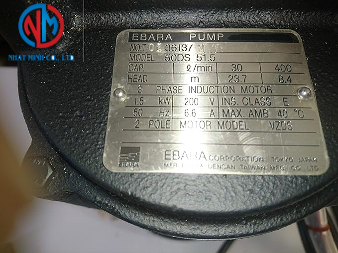 Bơm chìm cột áp cao Ebara ( vật liệu Gang) - Series DS