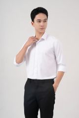 Áo Sơ Mi Dài Tay Dáng Rộng GENEROS Trắng 010124MFON