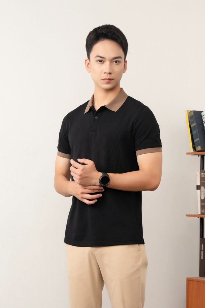Áo Polo Nam Regular GENEROS  MF010124005 Đen