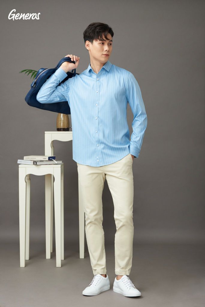 Áo Sơ Mi Nam Dài Tay Slimfit GENEROS AD112  010123104MF