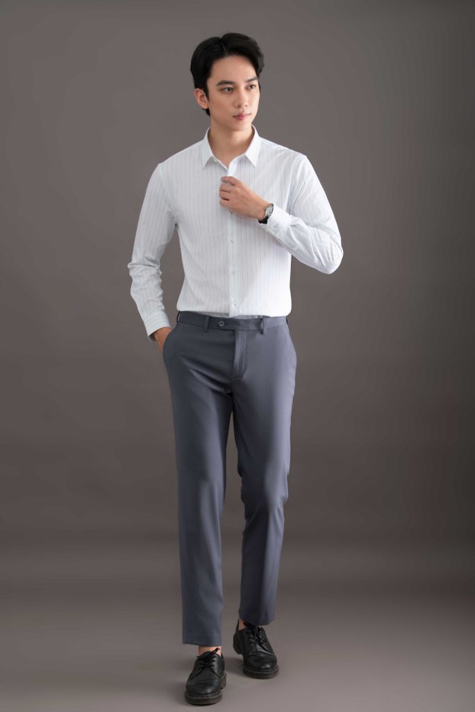 Quần Âu Nam Xám Trơn GENEROS LD004  MF020122001