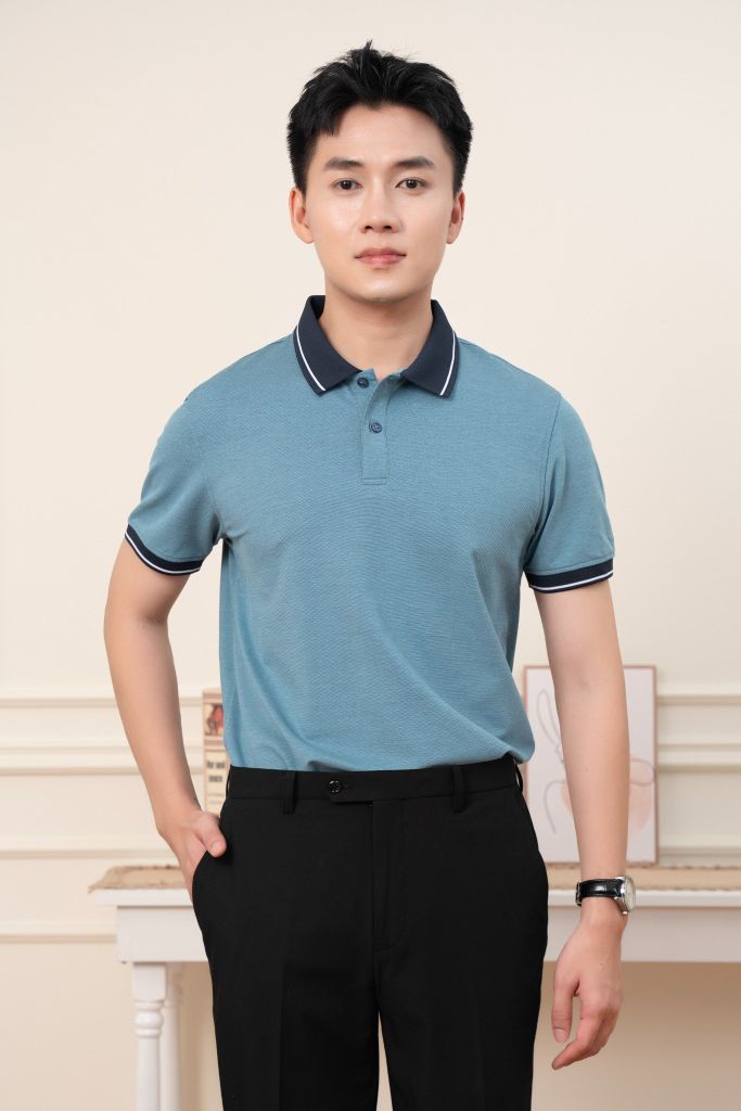 Áo Polo Nam Regular GENEROS  MF010125003 Xanh
