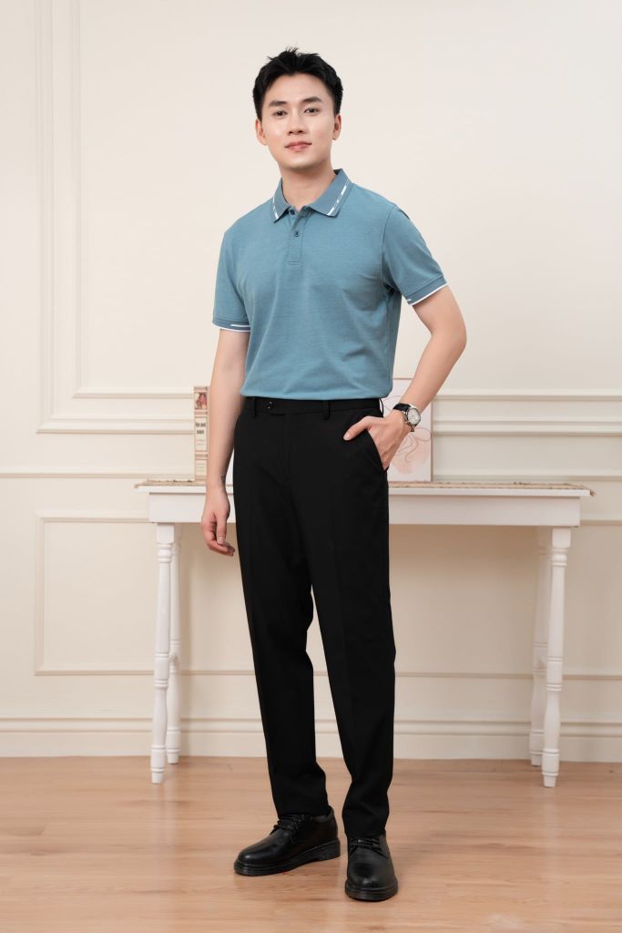 Áo Polo Nam Regular GENEROS  MF010124008 Xanh