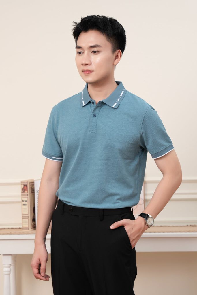 Áo Polo Nam Regular GENEROS  MF010124008 Xanh