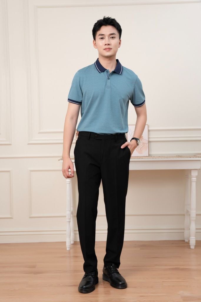 Áo Polo Nam Regular GENEROS  MF010125003 Xanh 02