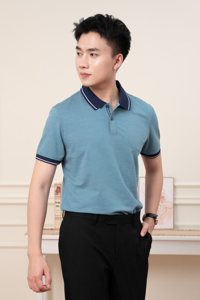 Áo Polo Nam Regular GENEROS  MF010125003 Xanh 02