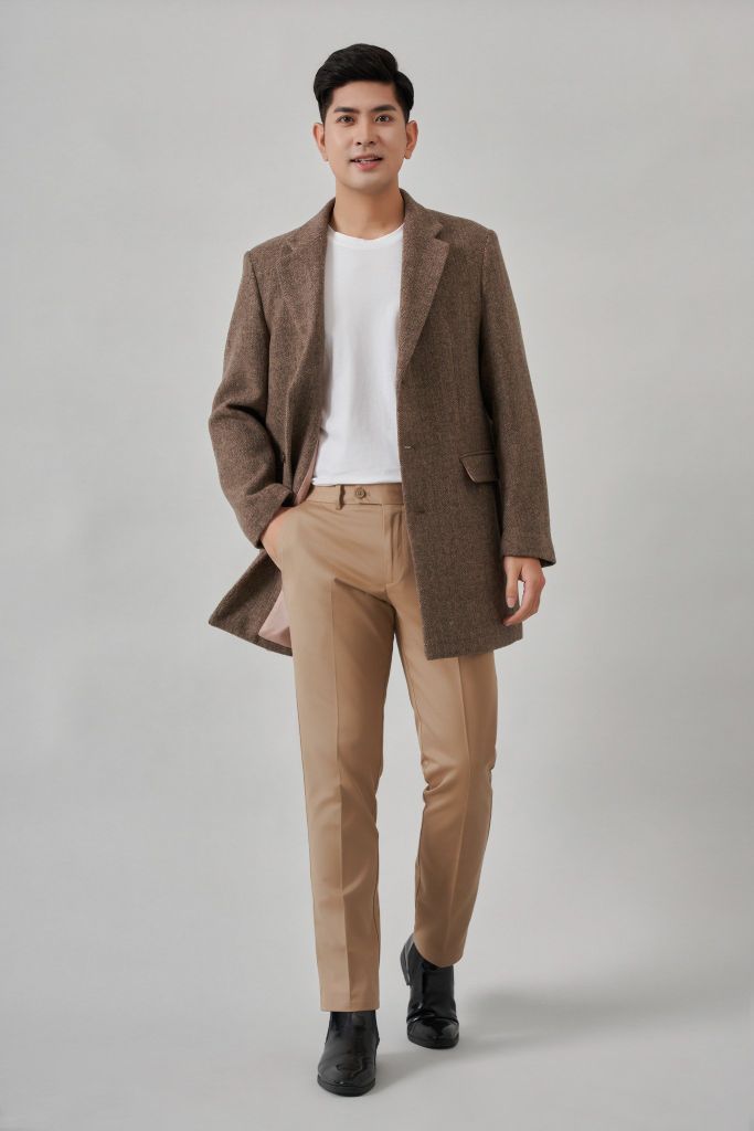 Áo Dạ Nam Ngắn 030124064MFBS