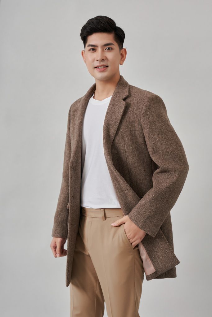 Áo Dạ Nam Ngắn 030124064MFBS