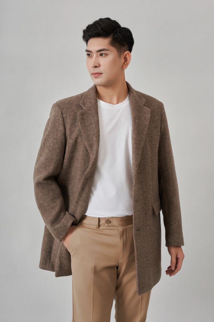 Áo Dạ Nam Ngắn 030124064MFBS