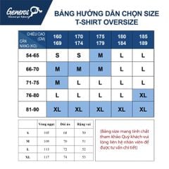 Áo Phông Nam Oversize GENEROS MF010124003ON TS13