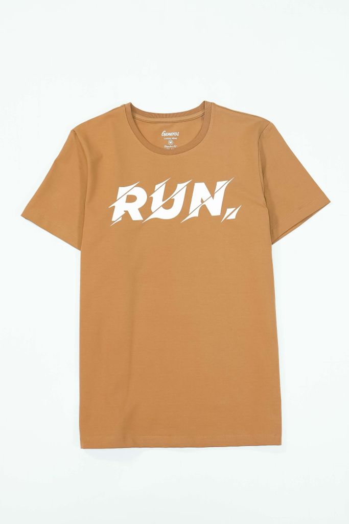 Áo Phông Nam Nâu Cotton GENEROS TS06  MF01012309