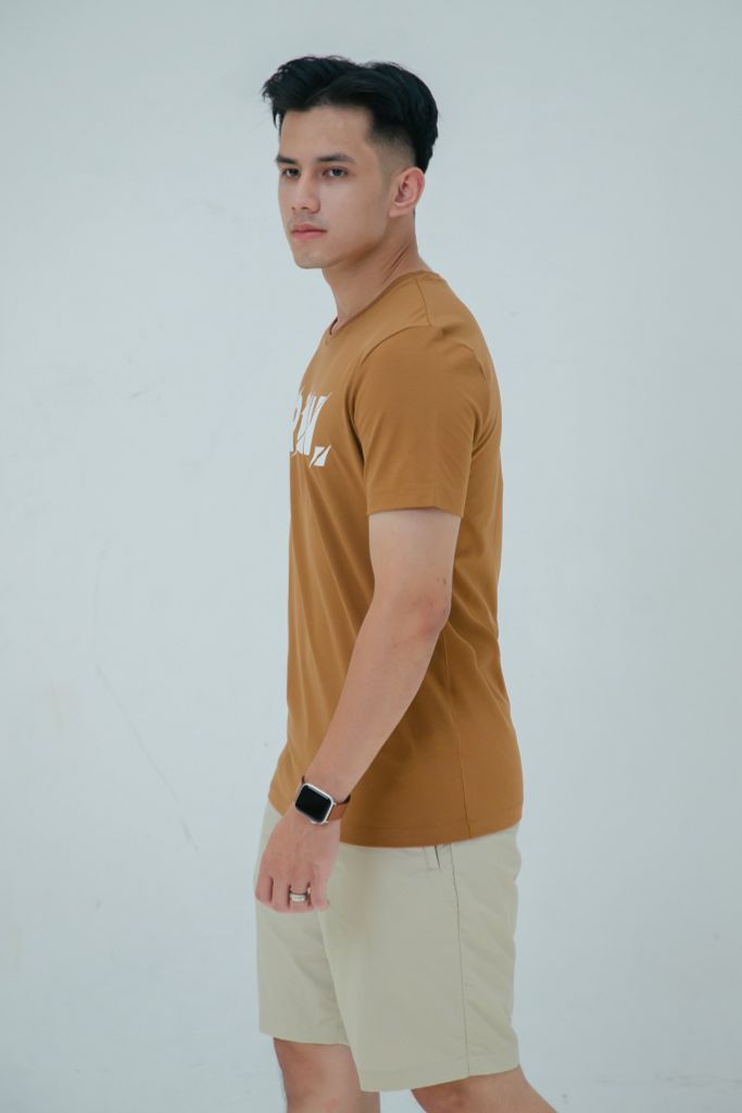 Áo Phông Nam Nâu Cotton GENEROS TS06  MF01012309